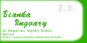 bianka ungvary business card